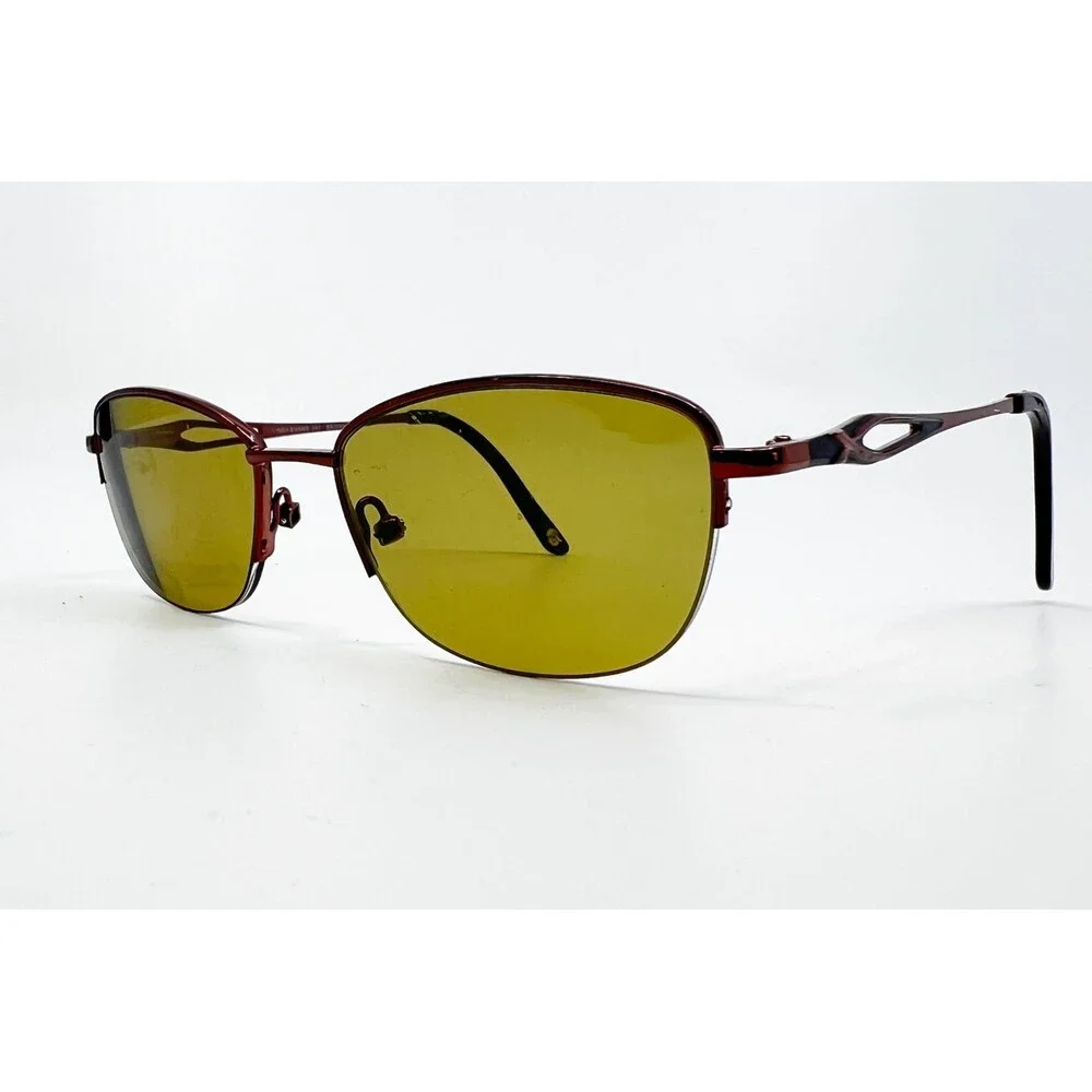 Linda Evans Eyeglasses Women Brown Metal 367 Designer 51-17-140